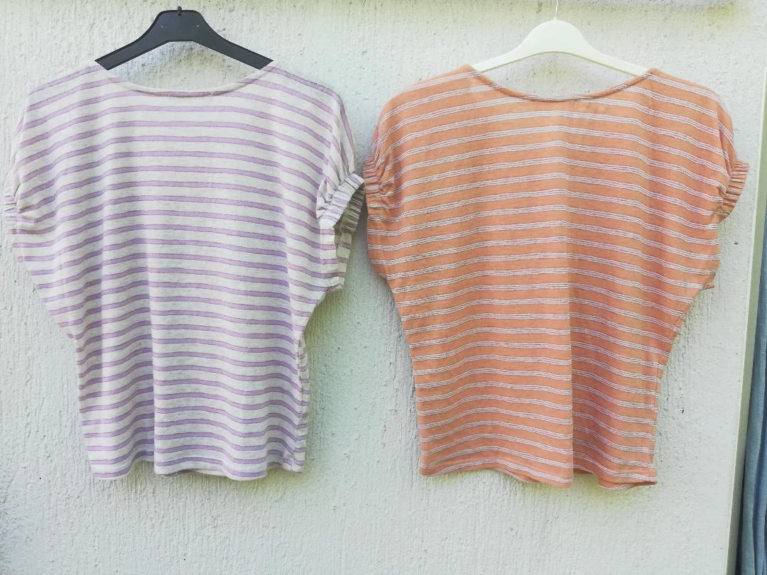 Lote de 2 camisetas ligeras y a rayas etiqueta T.L (imperfecciones) – photo 19